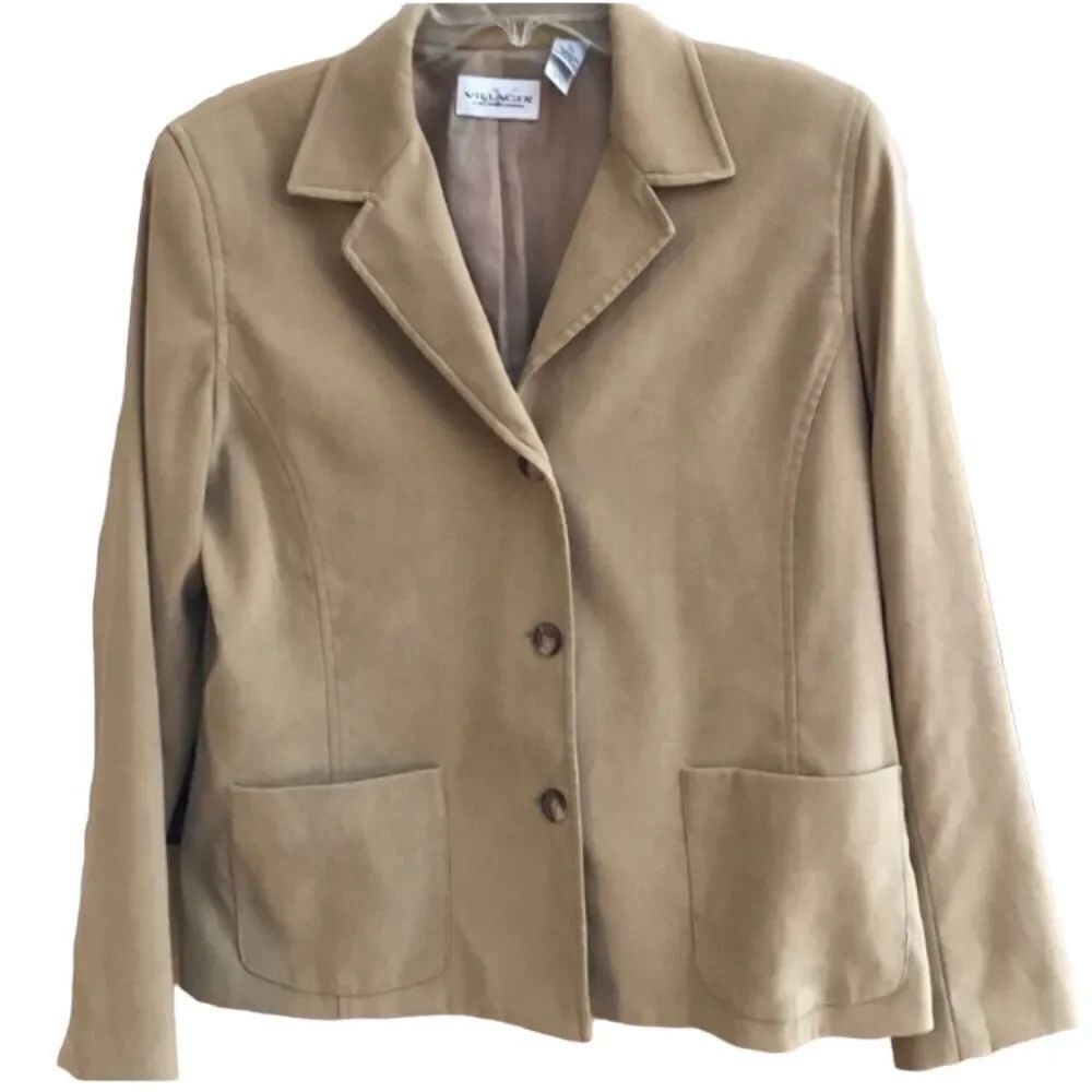 Villager Tan Blazer Size 10